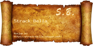 Strack Bella névjegykártya